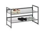 Xora Schuhregal, Schwarz, Metall, 72x40x30 cm, Typenauswahl, stehend, Garderobe, Schuhaufbewahrung, Schuhregale