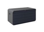 Ambia Garden Kissenbox , Anthrazit, Hellgrau , Metall, Kunststoff , 160x80x76 cm , Deckel, Rollen, rollbar, Tragegriff, UV-beständig, Gasdruckfeder , Gartenzubehör, Gartenbox