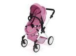 Kombi-Puppenwagen CHIC2000 "Mila", jeans pink, Puppenwagen, KinderB:40cm H:67cm T:68cm, Kunststoff, Polyester, Stahl, Kombi-Puppenwagen, mit schwenkbaren Vorderrädern, B:40cm H:67cm T:68cm
