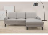 Ecksofa HOME AFFAIRE "Lecce, L-Form, Federkernpolsterung, Breite 224 cm", grau (light, grau), B:224cm H:86cm T:164cm, 100% Polyester, Sofas, Ecksofa, inkl. saugroboterfreundliche Höhe & schmale Armlehnen