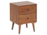 Mid.you Nachtschrank, Honig, Holz, Mangoholz, Hartholz, Holz, 2 Schublade(n) Schubladen, 40x50x35 cm, Holzmöbel, Holztische, Nachttische Holz