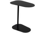Novel Beistelltisch , Schwarz , Metall , Freiform , Bodenplatte , 38x60x53 cm , Wohnzimmer, Wohnzimmertische, Beistelltisch, Beistelltische rund