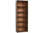 Regal , Dunkelbraun, Graubraun , Holzwerkstoff , 5 Fächer , 73.7x197.5x34.8 cm , Typenauswahl, Beimöbel erhältlich, stehend , Wohnzimmer, Regal, Bücherregale