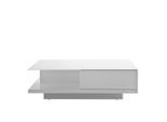 Livetastic , Weiß Hochglanz , Glas, Holzwerkstoff , 1 Schublade(n) Schubladen , rechteckig , 60x36x120 cm , Stauraum, offenes Fach ,
