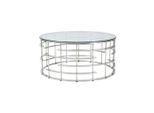Livetastic , Silberfarben , Metall, Glas , rund , 90x42x90 cm ,