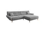 P & B , Silberfarben , Holz, Textil , Buche, Fichte, Kiefer,Buche , Füllung: Schaumstoff,Schaumstoff , L-Form, Ottomane rechts , 290x166 cm , Typenauswahl, seitenverkehrt erhältlich, Rücken echt, Armteil links, Armteil rechts ,