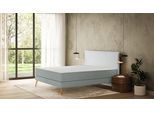 Emma Original Elite Boxspringbett V2 – Mint - 200x200 cm - Kopfteil Kissen - Holzfüße