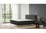Emma Original Elite Boxspringbett V2 – Dunkelgrau - 180x200 cm - Kopfteil Kissen - Holzfüße