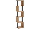 Xora Regal , Anthrazit, Eiche Artisan , Holzwerkstoff , 35x161x30 cm , Wohnzimmer, Regal, Bücherregale