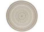 Novel Outdoorteppich , Beige , Textil , Boho , rund , Oeko-Tex® Standard 100 , waschbar , Teppiche & Böden, Teppich, Outdoorteppich