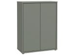 Xora Schuhschrank , Salbeigrün , Kunststoff , 4 Fächer , 74.5x99.1x34.9 cm , Typenauswahl, stehend , Garderobe, Schuhaufbewahrung, Schuhschränke