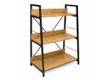 Begryf Standregal, Eiche, Schwarz, Holzwerkstoff, Metall, Vintage, 61x84x35 cm, Wohnzimmer, Regale, Bücherregale