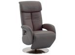 Cantus Relaxsessel, Grau, Metall, Echtleder, Color-Finish-Leder, 70x114x80 cm, Goldenes M, Fußauswahl, Lederauswahl, Stoffauswahl, Wohnzimmer, Sessel, Relaxsessel