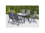 Gardenson , Graphitfarben, Grau , Metall, Glas, Textil , Uni , rechteckig ,