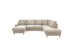 P & B , Beige , Textil , Buche , Uni , Füllung: Schaumstoff,Schaumstoff , U-Form , 301x200 cm , Made in EU , Typenauswahl, Stoffauswahl, Liegefunktion, seitenverkehrt erhältlich, Schlafen auf Sitzhöhe, Rücken echt ,