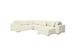 Livetastic , Creme , Textil , Buche , Hartholz , Füllung: Silikon, Schaumstoffflocken,Silikon, Schaumstoffflocken , seitenverkehrt montierbar, U-Form , 371x283 cm , Made in EU , Liegefunktion ,