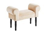 Xora Hocker , Schwarz, Beige , Holz, Textil , Kiefer , massiv , rechteckig , 76x54x30 cm , Stoffauswahl , Wohnzimmer, Sessel, Hocker, Sitzhocker