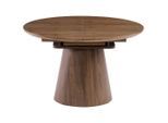 P & B Esstisch, Walnuss, Holz, Holzwerkstoff, Esche, furniert, oval, konisch, 120x76x120-160 cm, ausziehbar, Esszimmer, Tische, Esstische, Esstische oval