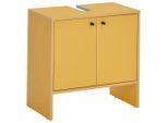 Mid.you Waschbeckenunterschrank, Gelb, Kunststoff, 60x60x35 cm, Made in EU, stehend, Badezimmer, Badezimmerschränke, Waschbeckenunterschränke
