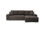 Carryhome Ecksofa, Braun, Kunststoff, Uni, 4-Sitzer, Füllung: Schaumstoff, Ottomane rechts, L-Form, 280x194 cm, Stoffauswahl, Liegefunktion, seitenverkehrt erhältlich, Rücken echt, Wohnzimmer, Sofas & Couches, Wohnlandschaften, Ecksofas