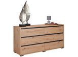 Carryhome Sideboard, Anthrazit, Eiche, Kunststoff, 6 Schublade(n) Schubladen, 160x79x48 cm, Beimöbel erhältlich, Wohnzimmer, Kommoden & Sideboards, Sideboards