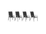 Ambia Garden Gartensessel-Set, Schwarz, Silber, Metall, Textil, Flachrohr, 54x94x73 cm, Gartenmöbel, Gartenstühle, Gartenstühle