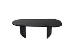 Mid.you Couchtisch, Schwarz, Holzwerkstoff, Holzoptik, Freiform, 65-54x40x130 cm, einfacher Aufbau, Wohnzimmer, Wohnzimmertische, Couchtische