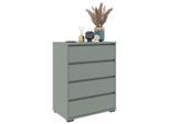 Carryhome Kommode, Grün, Kunststoff, 4 Schublade(n) Schubladen, 80x103x48 cm, Wohnzimmer, Kommoden & Sideboards, Kommoden