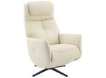 Xora Massagesessel, Beige, Metall, Textil, Leder, Echtleder, Rindleder, 77x113x90 cm, Relaxfunktion, Liegefunktion, Netzbetrieb, Massagefunktion, Wohnzimmer, Sessel, Massagesessel
