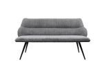 Mid.you Sitzbank Cord, Grau, Metall, Textil, 3-Sitzer, 163x85x67 cm, Esszimmer, Bänke, Sitzbänke