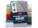 Blumtal Spannbettlaken, Grau, Textil, 120x200 cm, Oeko-Tex® Standard 100, Schlaftextilien, Bettwäsche, Bettlaken