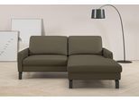 Ecksofa HOME AFFAIRE "Lecce, L-Form, Federkernpolsterung, Breite 194 cm", light, braun, B:194cm H:86cm T:164cm, 100% Polyester, Sofas, Ecksofa, inkl. saugroboterfreundliche Höhe & schmale Armlehnen