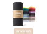 Spannbettlaken OTTO HOME "BLACKBERRY in PREMIUM und BASIC Qualität, 100% Baumwolle", schwarz, B:180cm L:200cm, Jersey (110 g/m²), Obermaterial: 100% Baumwolle, Bettlaken, Spannbettlaken, für hohe Matratzen bis 28 cm, Bettlaken, Spannbetttuch, Boxspring