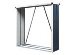 casa.pro Brennholzunterstand, Anthrazit, Metall, 158x152x47 cm, Kleinmöbel, Kamine & Zubehör, Kaminholzregale