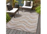 Muratap Uni binnen en buiten vloerkleed solid outdoor laagpolig tapijt beige- 160x230 cm