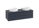 Villeroy und Boch Antao Waschtisch-Unterschrank L24110HG mit Beleuchtung, 120x36x50cm, Waschbeckenplattenfarbe Lack, midnight blue matt lacquer