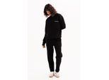 JUSTEVER Relaxed Fit, hochgeschnittene, fleecegefütterte schwarze Damen-Trainingshose - Echo