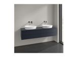 Villeroy und Boch Antao Waschtisch-Unterschrank L28110HG mit Beleuchtung, 4 Auszüge, 1600 x 360 x 500 mm, Front mit Struktur, Midnight Blue Matt Lacquer / Midnight Blue Matt Lacquer