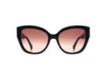 Max Mara Cat Eye Womens Shiny Black Smoke Grey Gradient MM0040 Logo 11