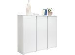 Xora Schuhschrank, Weiß, Holzwerkstoff, 18 Fächer, 145x120x34 cm, Typenauswahl, Garderobe, Schuhaufbewahrung, Schuhschränke