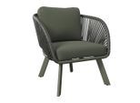 Ambia Garden Loungesessel, Grün, Metall, Textil, Füllung: Schaumstoff, Rundrohr, 83x77x82 cm, Loungemöbel, Loungesessel