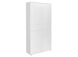 Xora Mehrzweckschrank, Weiß, Kunststoff, 8 Fächer, 2 Schublade(n) Schubladen, 100x200x37 cm, stehend, Waschküche, Mehrzweckschränke
