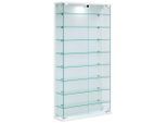Mid.you Vitrine Relas, Weiß, Kunststoff, 8 Fächer, 59x114x17 cm, stehend, hängend, Wohnzimmer, Wohnwände, Vitrinenschränke