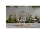 Ambia Garden Hängesessel, Natur, Hellgrau, Beige, Metall, Kunststoff, Textil, Füllung: Polyester, 100x186x111 cm, Gartenmöbel, Hängesessel