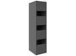 Xora Wäscheschrank, Anthrazit, Holzwerkstoff, 3 Fächer, 50x210x67.5 cm, Waschküche, Wäscheschrank