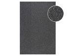Muratap Lora plus laagpolig effen vloerkleed geweven design antraciet- 140x200 cm