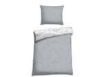 Wendebettwäsche FLORELLA "Isabel silber Flausch-Flanell, 100% Baumwolle", grau (silber), B/L: 140cm x 200cm, 1 Stk., 1 Stk., Flanell, B/L: 70cm x 90cm, Flanell, Obermaterial: 100% Baumwolle CO., Bettwäsche, Wendebettwäsche