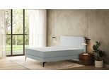 Emma Original Elite Boxspringbett V2 – Mint - 160x200 cm - Kopfteil Streifen - Metallfüße