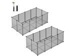 SONGMICS 2er set L-XL Freigehege mit Bodenplatten