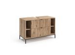 Vicco Waschbeckenunterschrank, Eiche, Holzwerkstoff, 3 Schubladen, Rechteckig, 100x63x45.1 cm, Badezimmer, Badezimmerschränke, Waschbeckenunterschränke